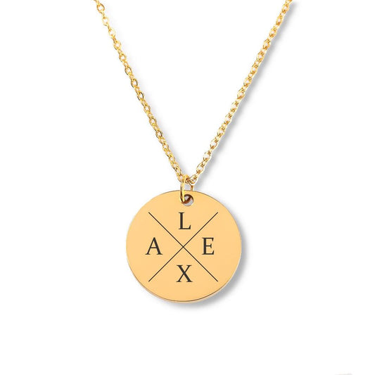 Personalized Engraved Initials Necklace