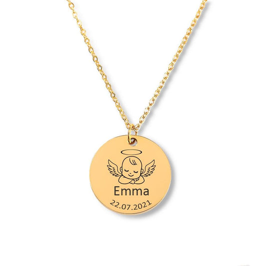 My Baby Angel Custome Engraving Necklace