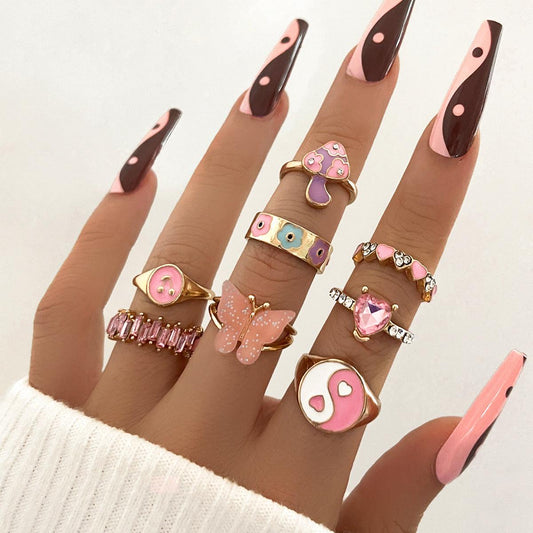 Personality Color Dripping Ring