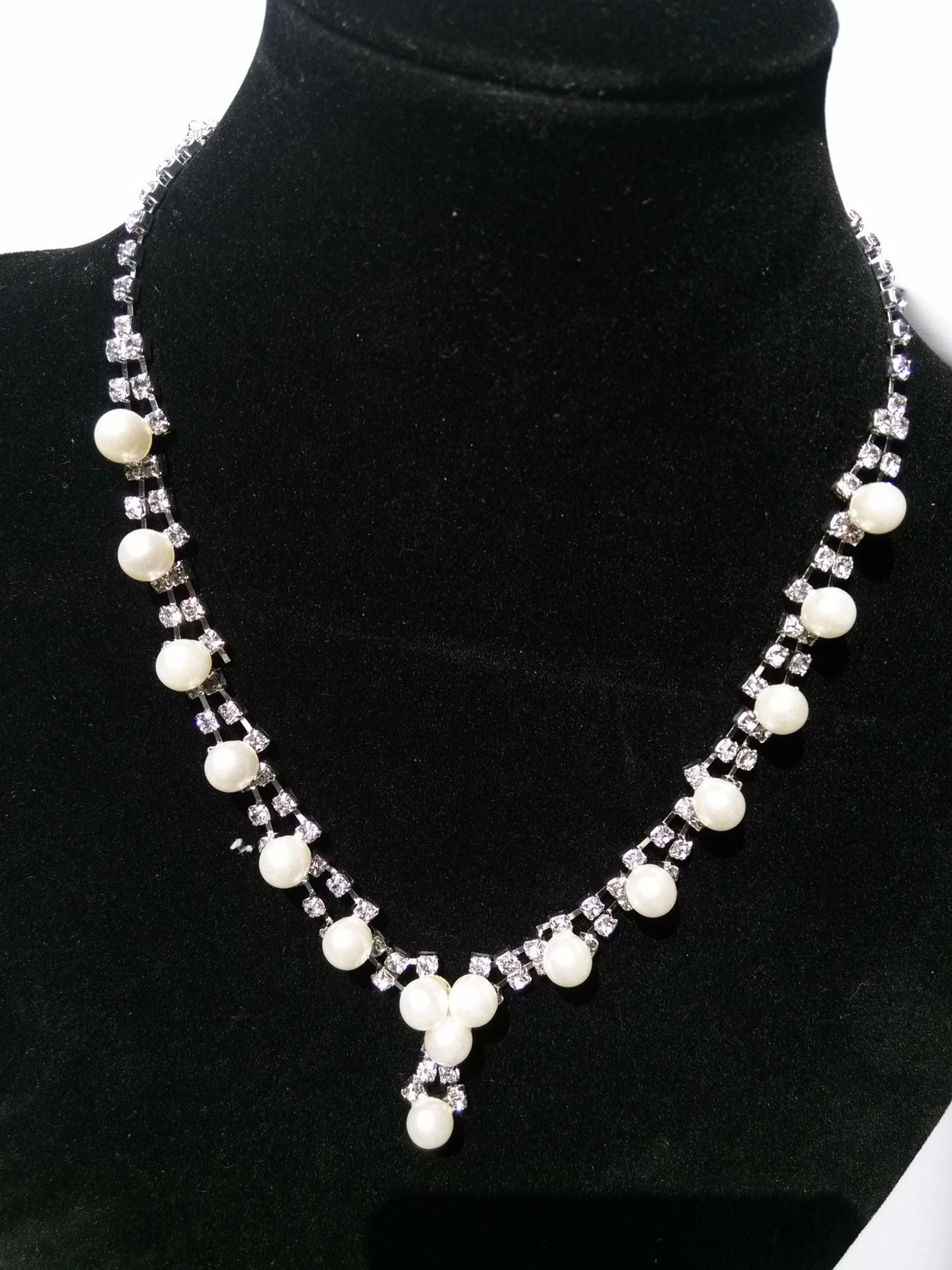 Bride drill pearl necklace wedding Rhinestone Necklace