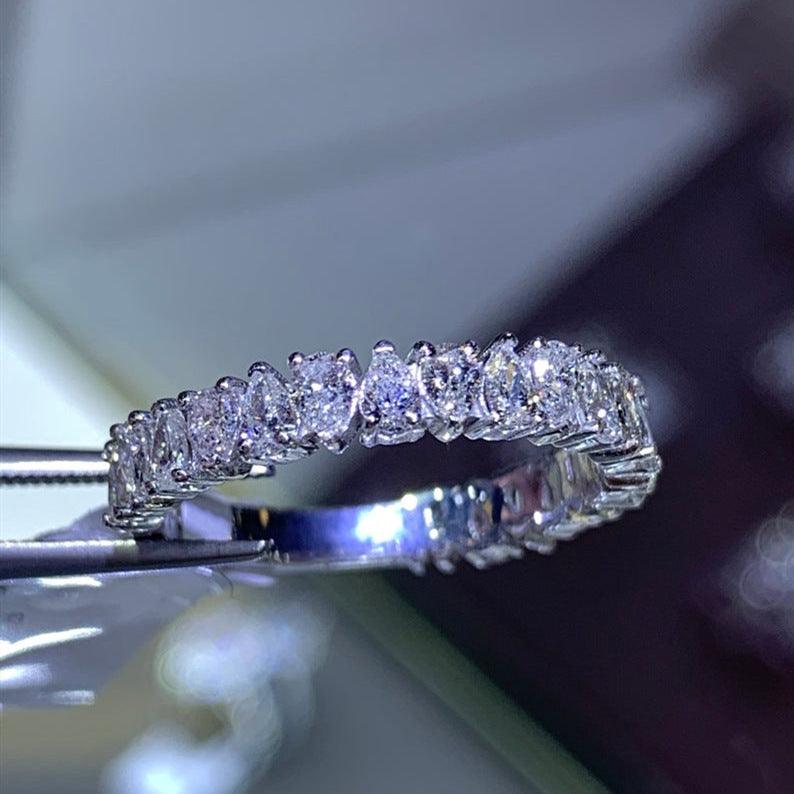 Luxury Inlaid Waterdrop Rhinestone Rings