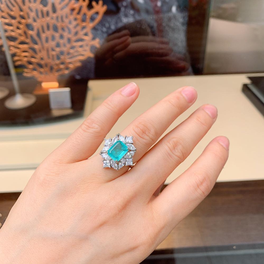 Paraiba Ring Emerald Ring