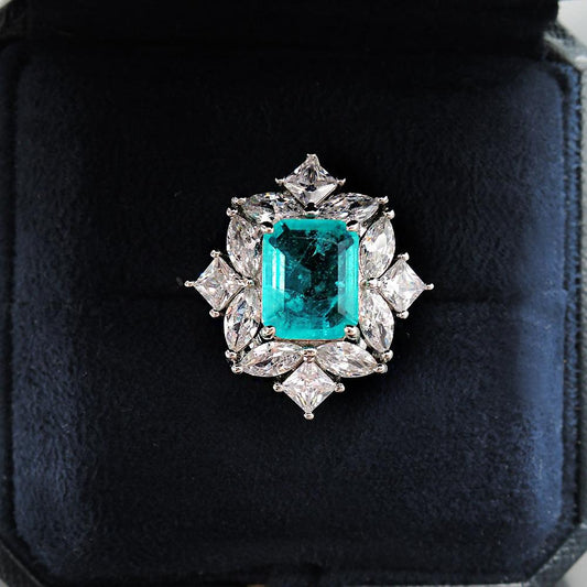 Paraiba Ring Emerald Ring