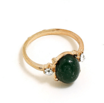 Multi-Piece Diamonds Exaggerated Emerald Snake-Shaped Joint Ring 7-Piece Set