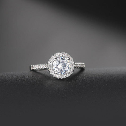 AAA Zircon White Gold Diamond Ring