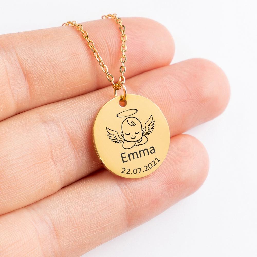 My Baby Angel Custome Engraving Necklace