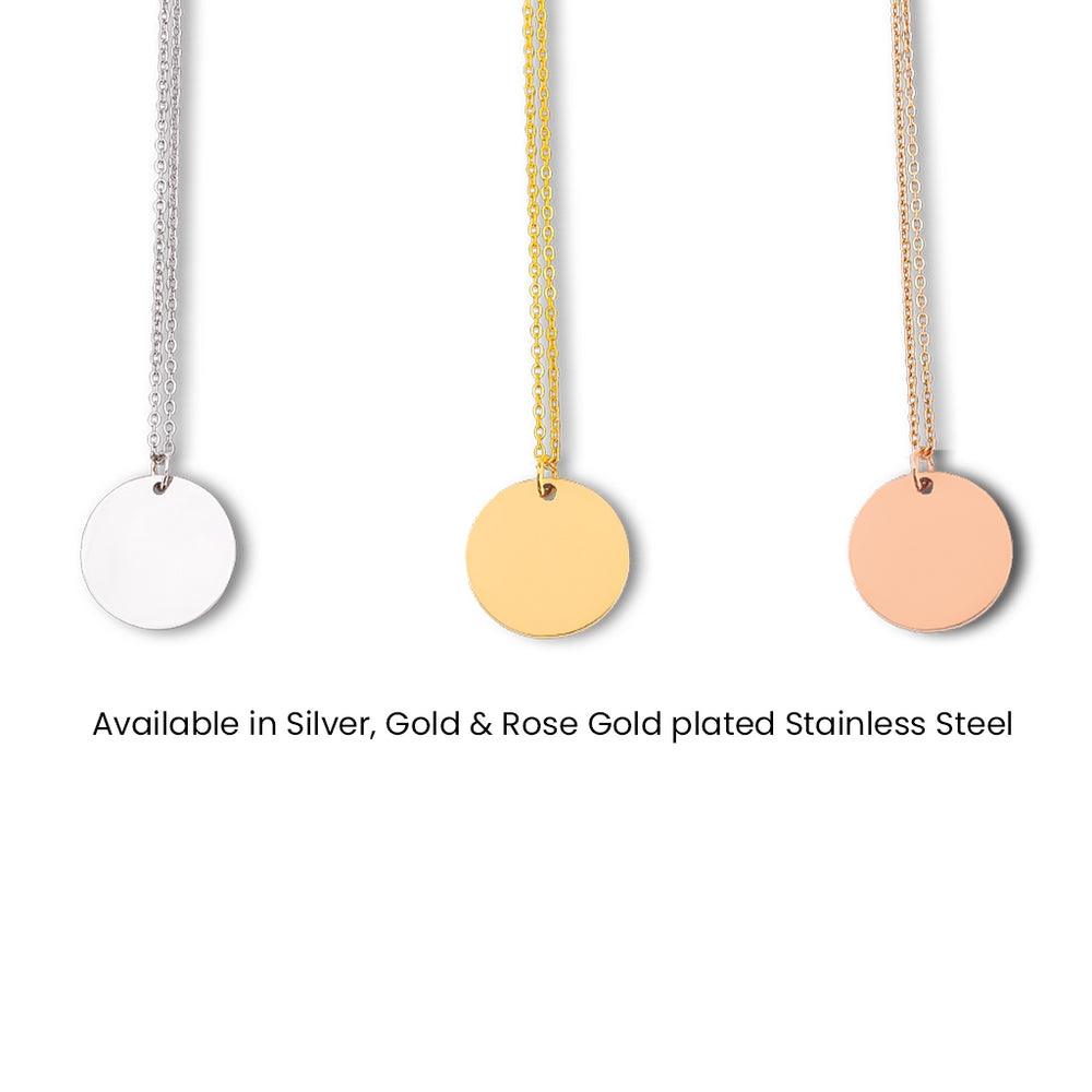 Paw Print Customable Engragable Necklace