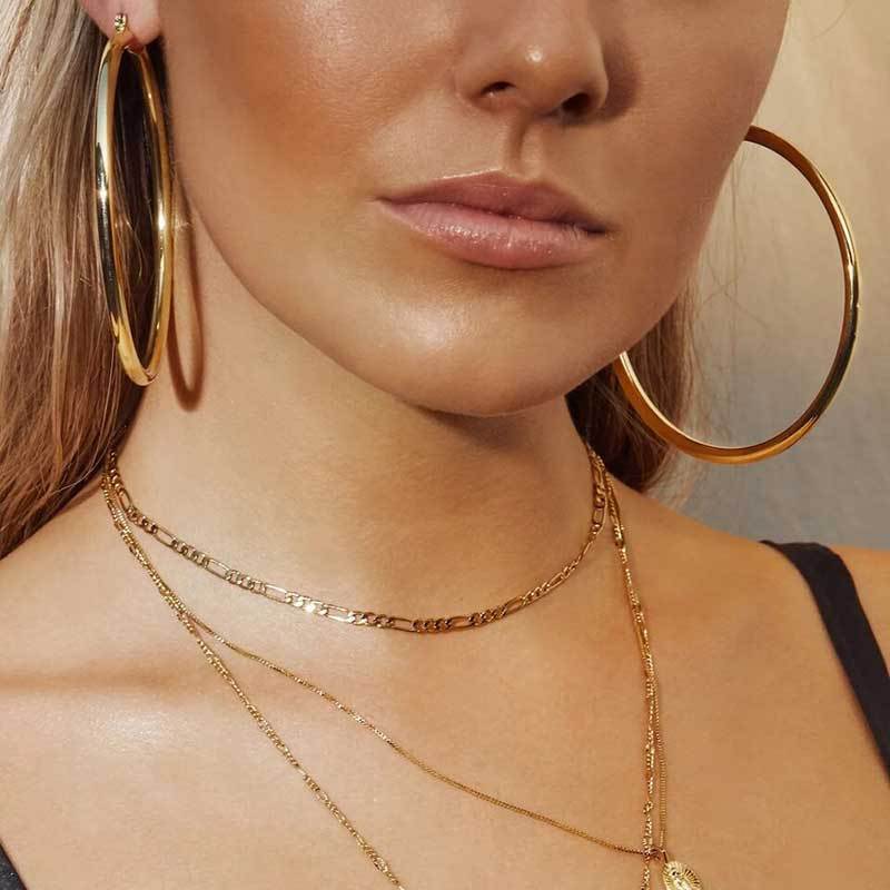 Women's Fashion Simple Large Hoop Earrings
