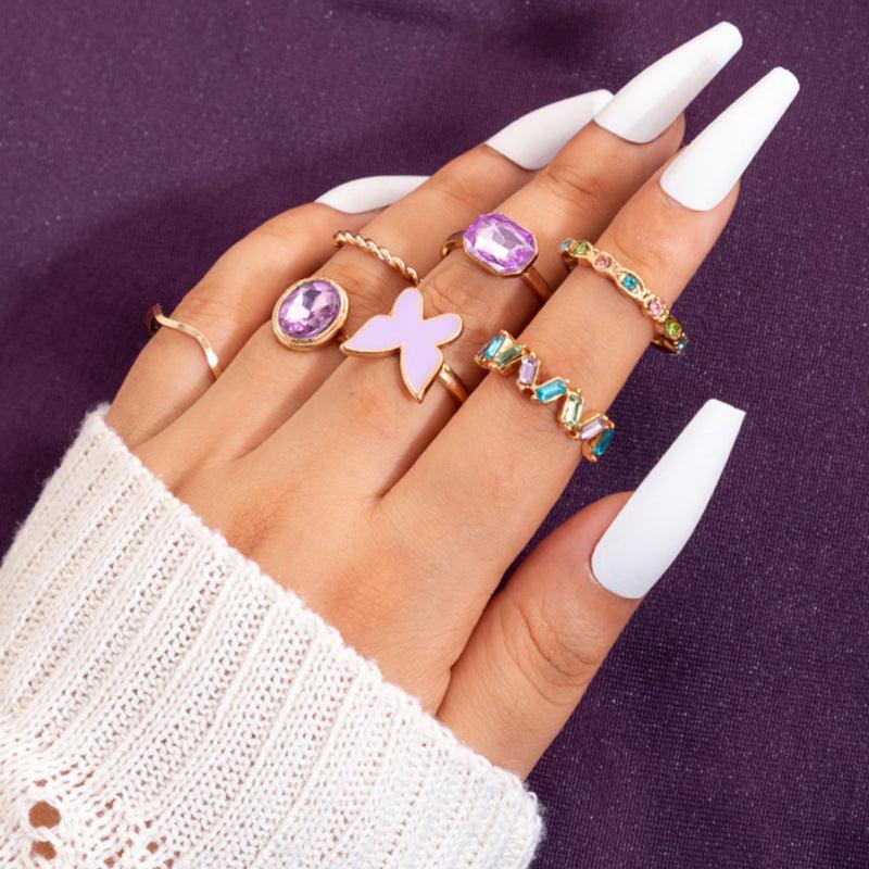 Personality Black Gem Ring