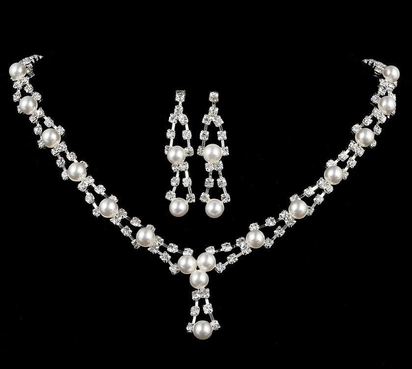 Bride drill pearl necklace wedding Rhinestone Necklace