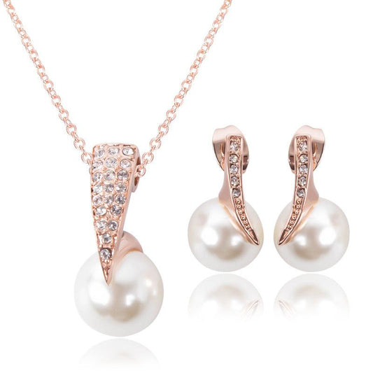 Creative Bridal Pearl Necklace Jewelry Set