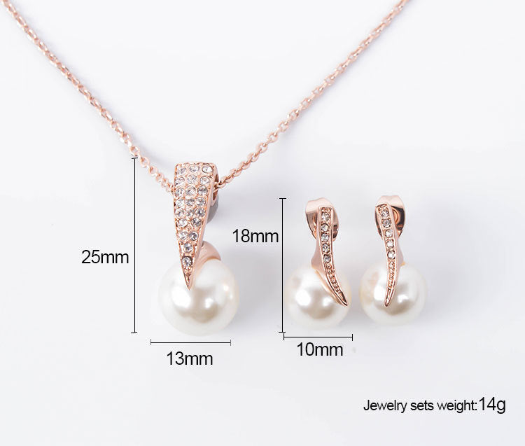 Creative Bridal Pearl Necklace Jewelry Set