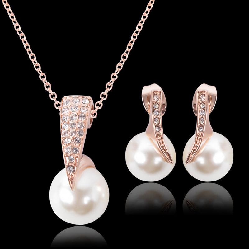 Creative Bridal Pearl Necklace Jewelry Set