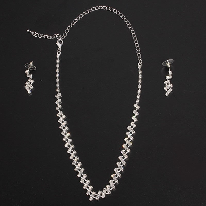 Bridal Jewelry two sets Rhinestone Wedding  Necklace