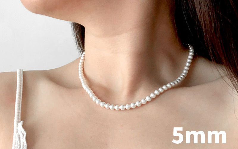 Handmade Shell Bead Necklace Women's 6-10mm Classic