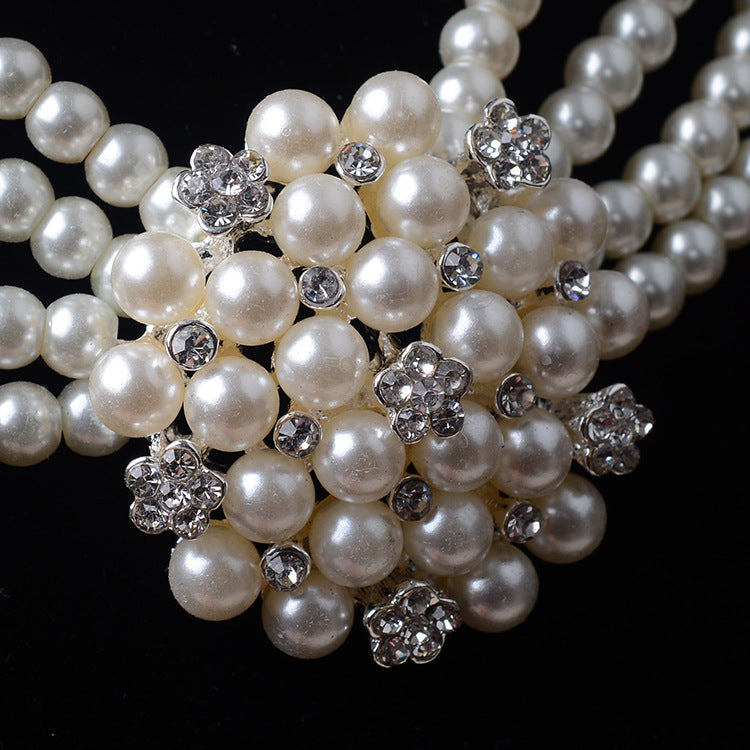 TL060 bridal chain, luxury pearl, flower wedding accessories