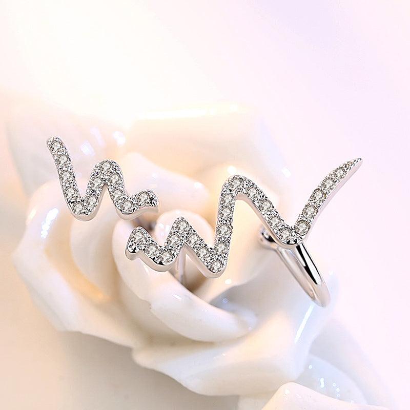 Silver Necklace ECG Decoding Short Necklace Clavicle Chain With Jewelry