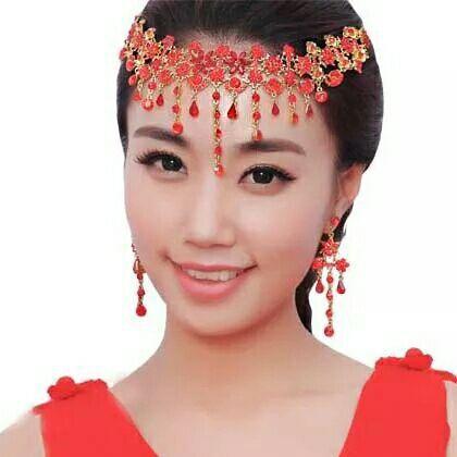 Spot Bride Wedding Necklace red jewelry accessories