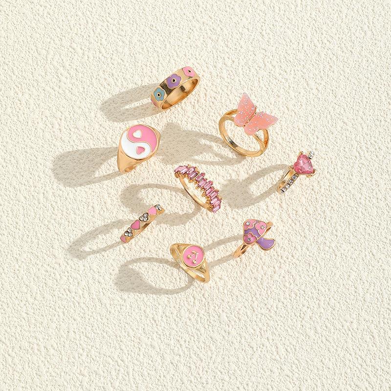 Personality Color Dripping Ring