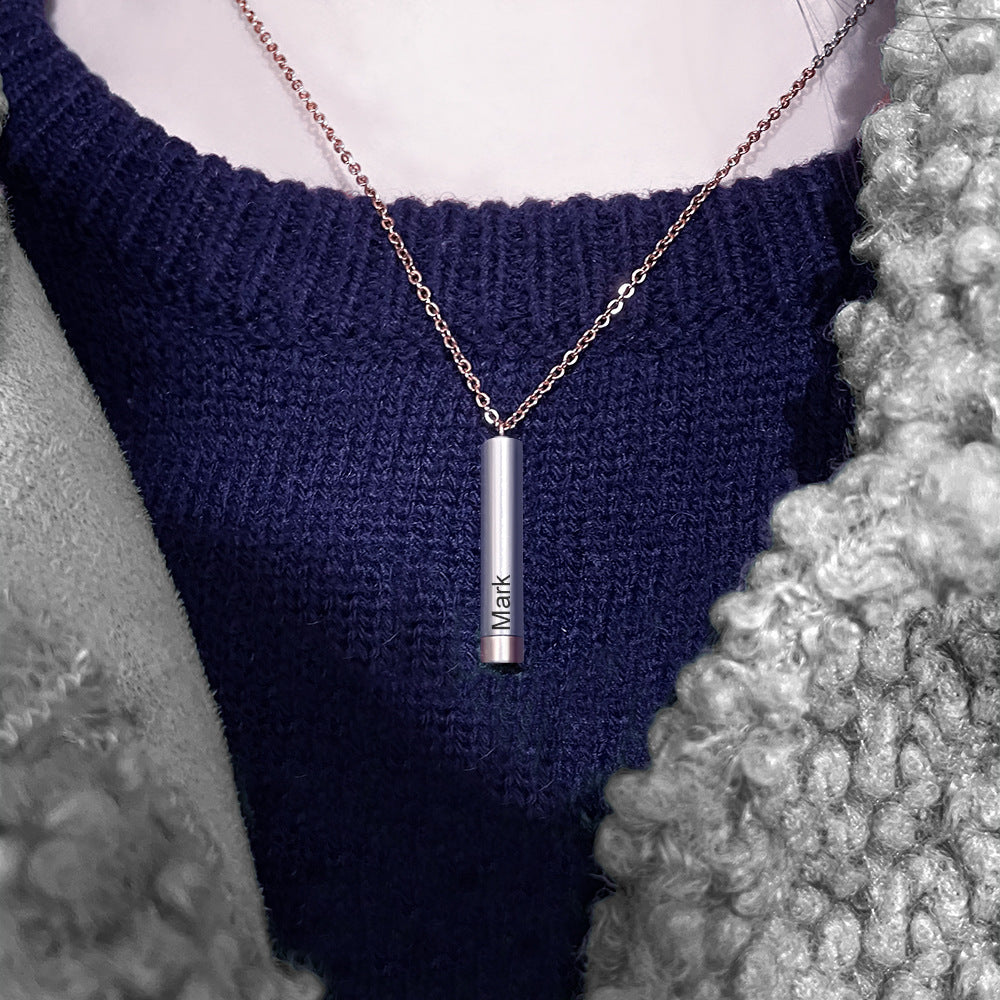 Women's Three-dimensional Stick Double-layer Clavicle Necklace Custom Lettering