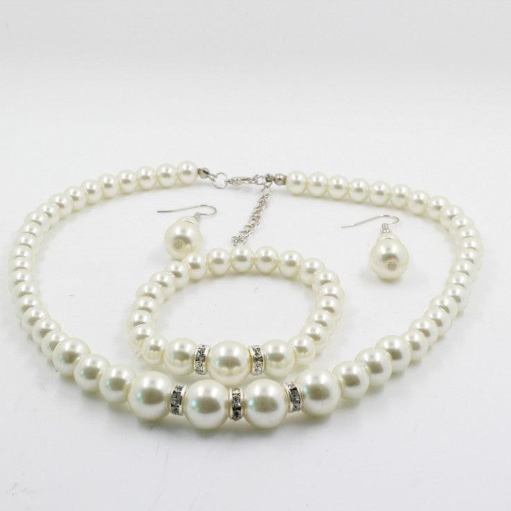 Bridal pearl jewelry set