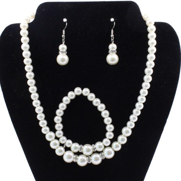 Bridal pearl jewelry set