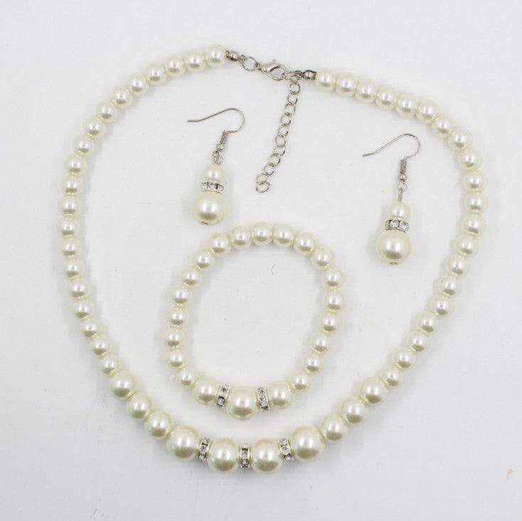 Bridal pearl jewelry set