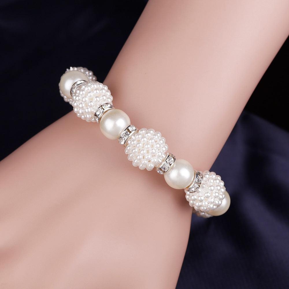 Bridal three piece suit Danbi Pearl Necklace Jewelry.
