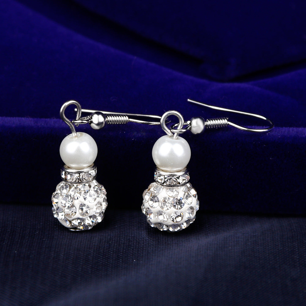 Classic bride wedding rings necklace earrings set of three