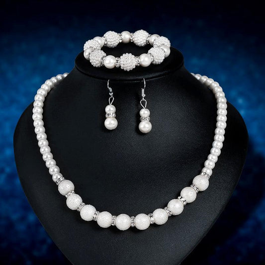 Bridal three piece suit Danbi Pearl Necklace Jewelry.