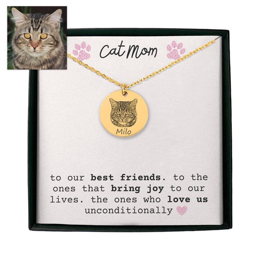 Customable Cat Portrait Necklace