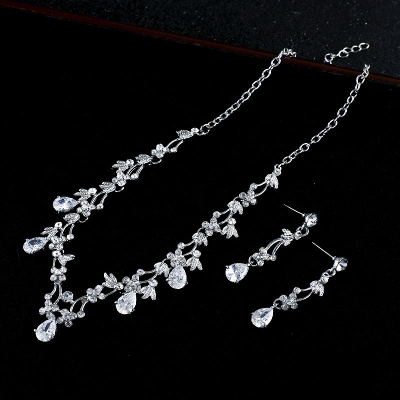 Zircon Bride Wedding Necklace jewelry accessories