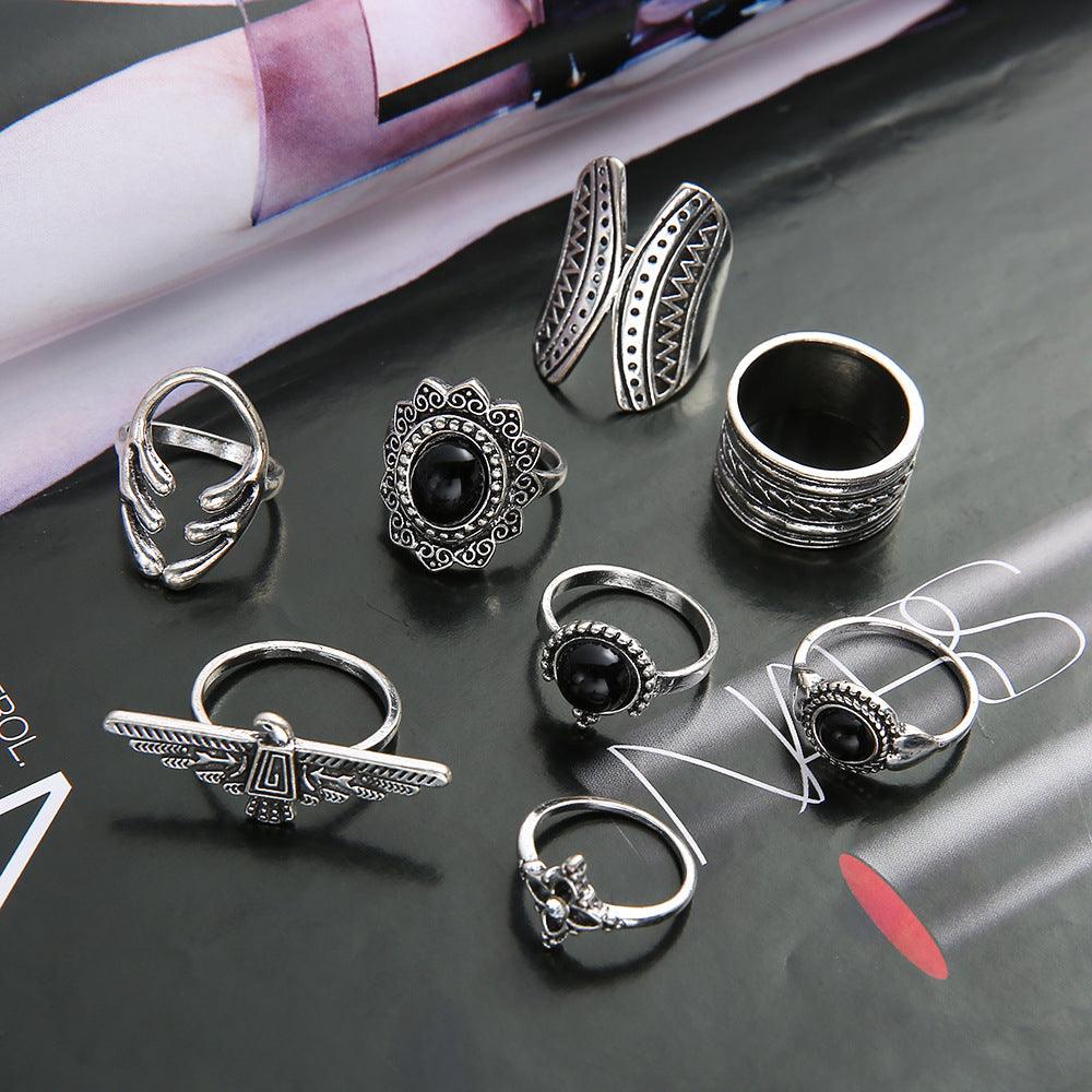 Personality Black Gem Ring