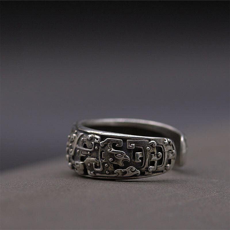 Divine Beasts, Gluttonous, Lucky, Transport, Evil, Non-fading Ring, Domineering Hipster, Retro, Old, Opening, Adjustable