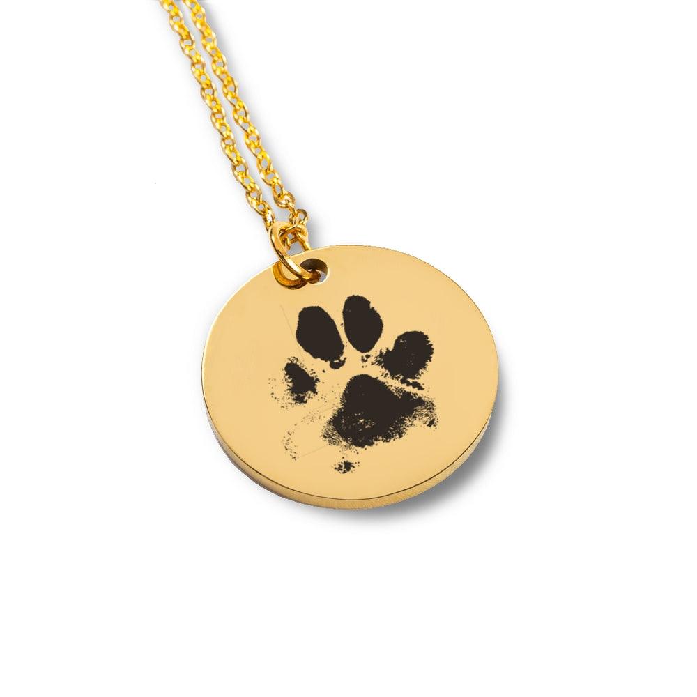 Paw Print Customable Engragable Necklace