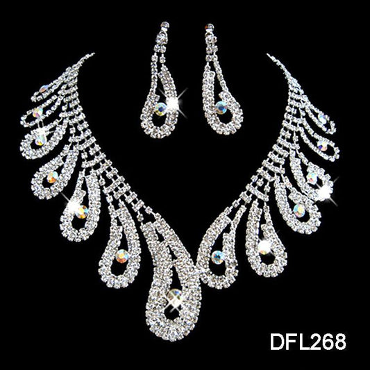 The New All-match Bridal Wedding Accessories Diamond Suit Big Chain Set