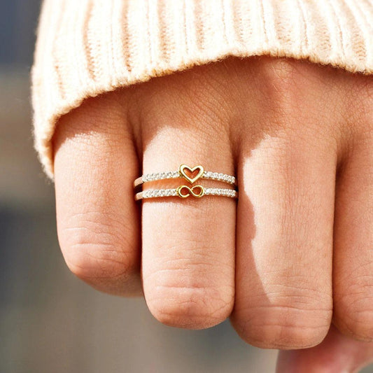 Zircon  Style Inlaid Ring