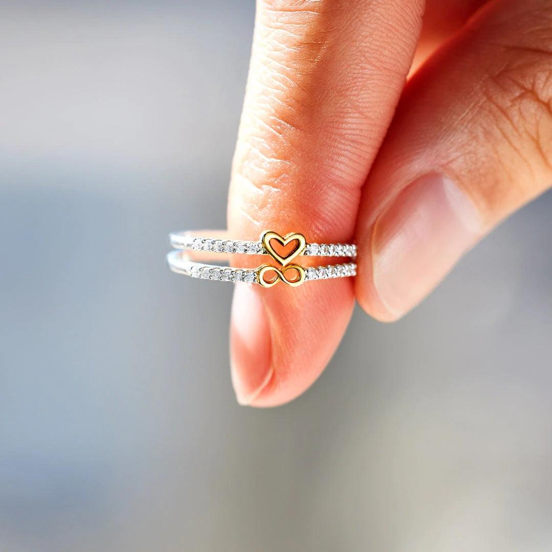 Zircon  Style Inlaid Ring
