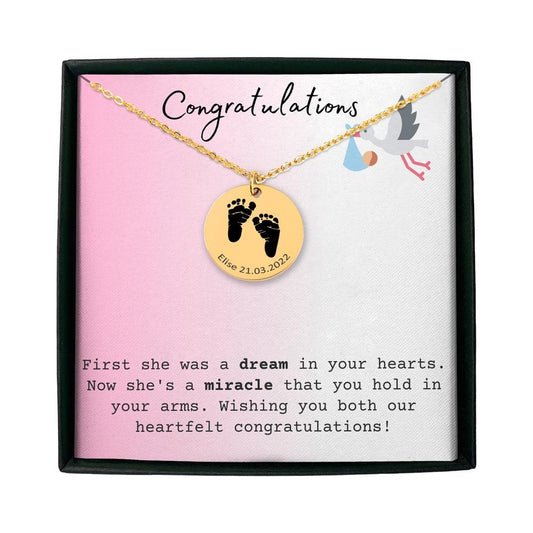 Custom Actual Feet Print Necklace