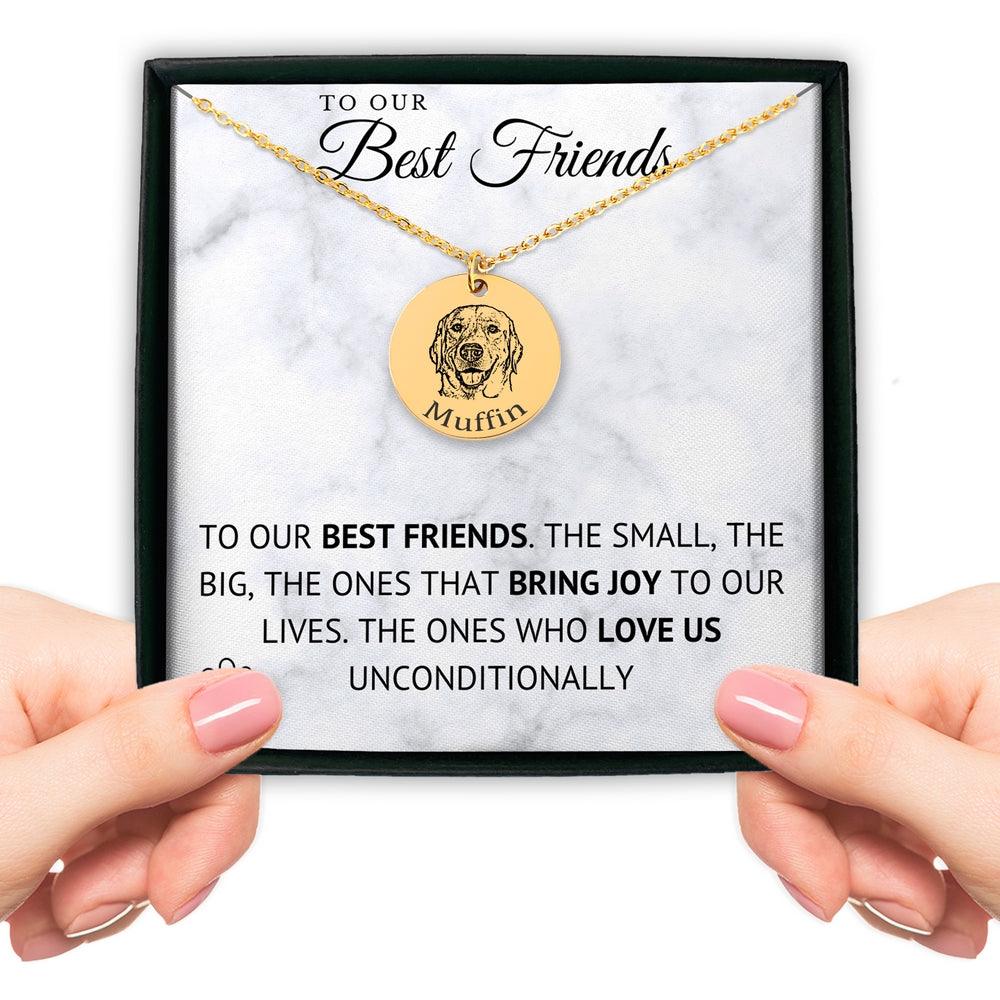Engravable Dog Portrait Necklace