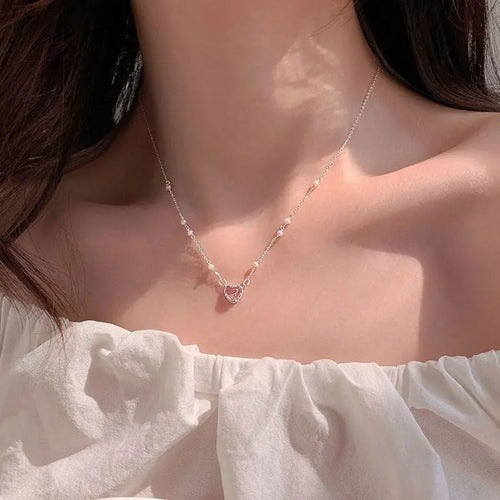 Pearl Heart Pendant Necklace