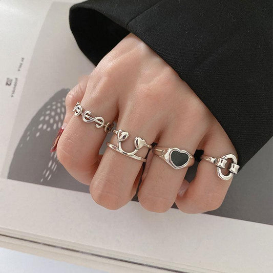 Heart Dollar Smiling Face Ring