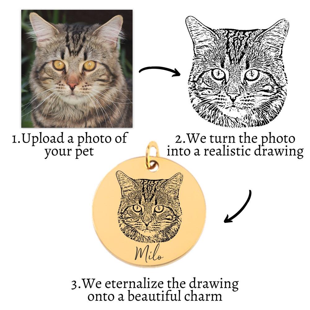 Customable Cat Portrait Necklace