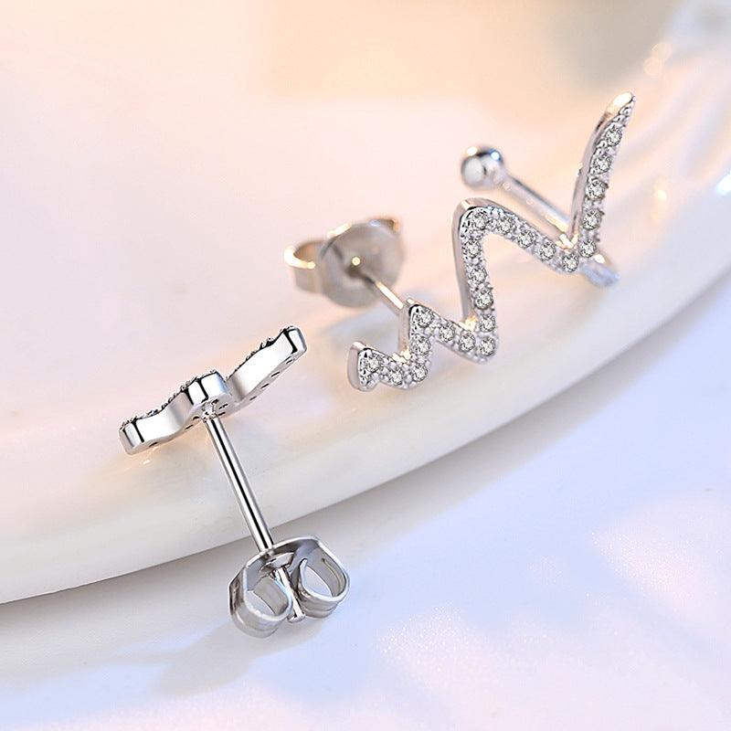Silver Necklace ECG Decoding Short Necklace Clavicle Chain With Jewelry