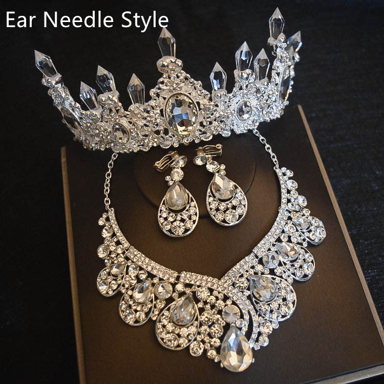 Bridal flower three piece hair Crown accessories