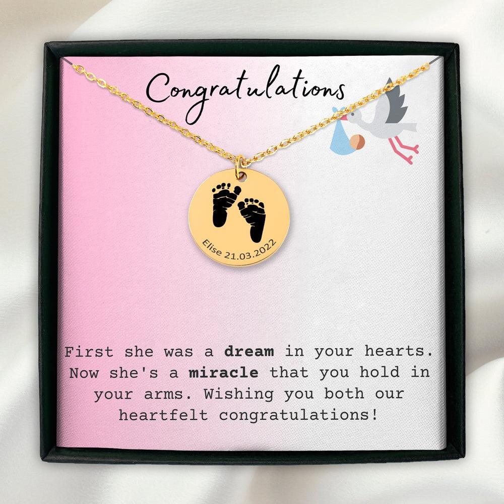 Custom Actual Feet Print Necklace