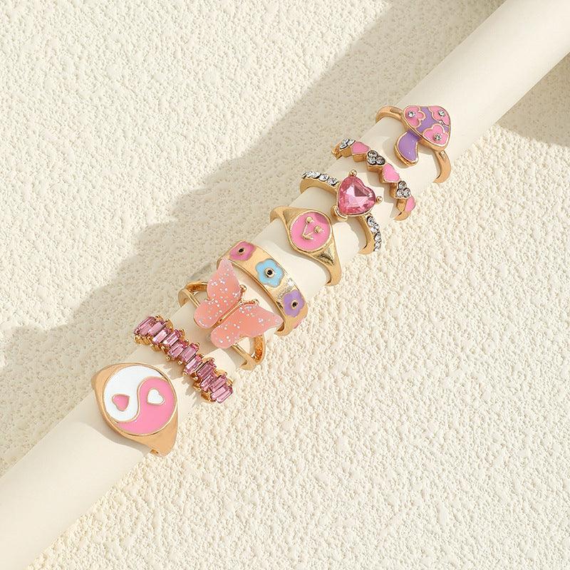 Personality Color Dripping Ring