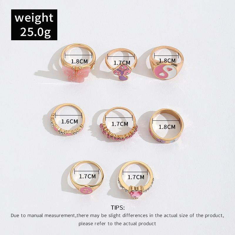 Personality Color Dripping Ring