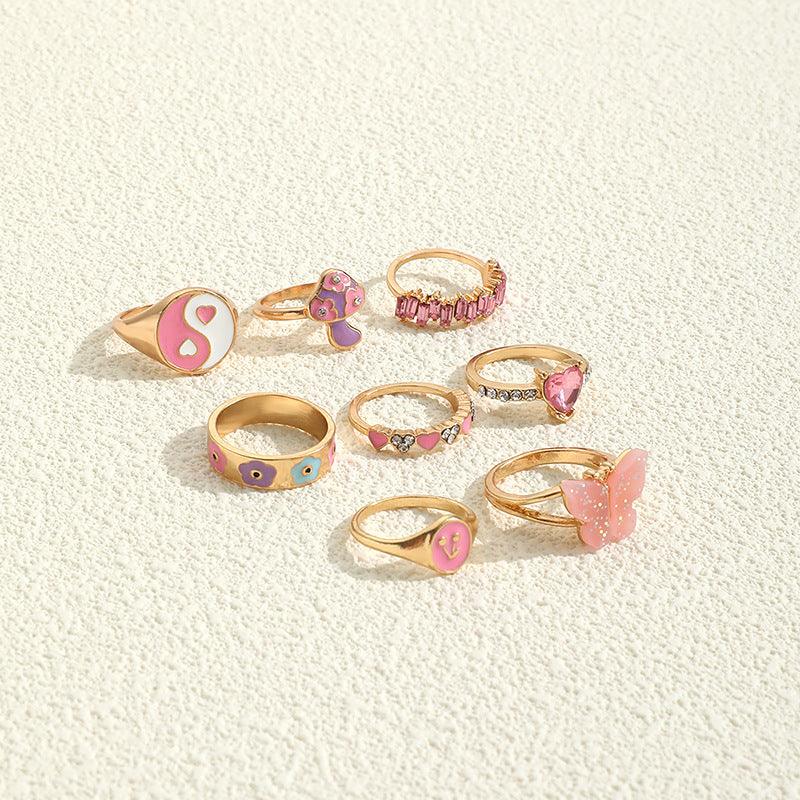 Personality Color Dripping Ring