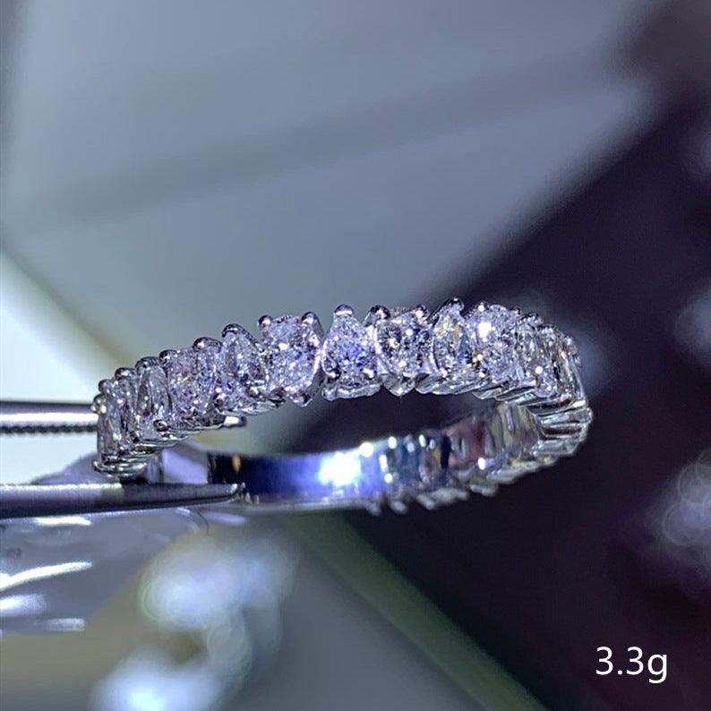 Luxury Inlaid Waterdrop Rhinestone Rings